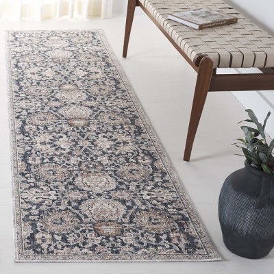 Sutton Blue and Beige Rectangular Wool Area Rug