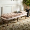 Barney Tufted Bench with Brass Nail Heads  - Safavieh - 2 of 4