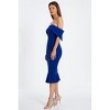 Bardot Midi Dress With Frilled Hem - 3 of 4
