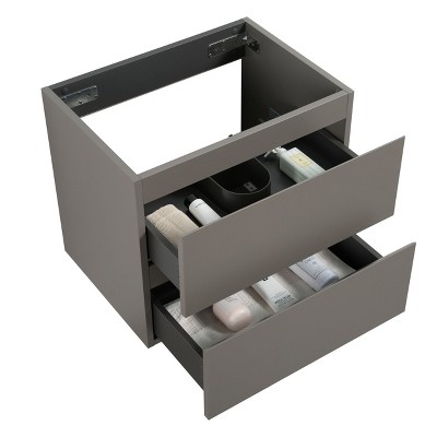 NicBex Floating Bathroom Vanity without Basin,Bathroom Sink Vanity with Drawers,24/30/36 inch Bathroom Sink Cabinet for Bathroom,White/Gray/Walnut/Oak