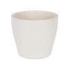 Cheung's Currula Tapered Vertical Bar Pattern Ceramic Pot - Large - White - 2 of 3