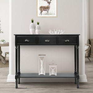 Urbanest Console Table with 3 Drawers, 39.5" Wide, 32" Tall, 9" Deep - 1 of 4