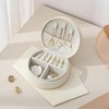 HTUTWOO Small Travel Jewelry Case Portable Jewelry Organizer Box for Necklace Rings Earrings, Travel Essentials Jewelry Storage for Women Girls - 2 of 4