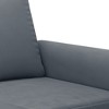 vidaXL 2-Piece Velvet Sofa Set with Cushions in Dark Gray - Modern Comfort Seating with Durable Frame for Living Room or Lounge Area - 4 of 4