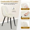 Sapphtopaz Modern Dining Chairs with Metal Legs PU Upholstered Kitchen Chair with Shell-Shaped Dining Room Chair for Kitchen,Restaurant - 2 of 4