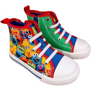 Sesame Street Elmo Shoes, Hi Top Sneaker with Lace - 1 of 4