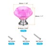 Unique Bargains Zinc Alloy Crystal Diamond Shaped Knobs Drawer with Screw 6 Pcs - 2 of 3