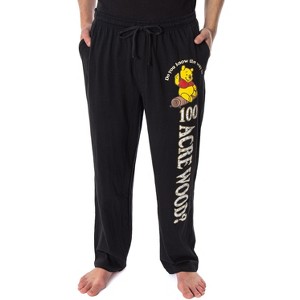 Disney Adult Winnie The Pooh 100 Acre Woods Lounge Sleep Pajama Pants - 1 of 4