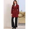 INSPIRE CHIC Women's Winter Double Breasted Lapel Neck Long Sleeve Outerwear Overcoat - 4 of 4
