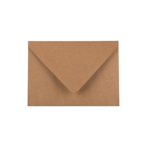 JAM Paper A6 V-Flap Invitation Envelopes 4 3/4 x 6 1/2 Brown Kraft Recycled 1534200I - 1 of 2