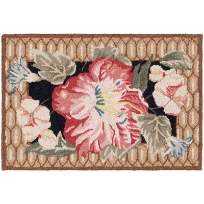 Hk94 Hand Hooked Wool Rug  Black area rugs, Hand hooked wool rug, Wool  area rugs