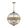 Savoy House Boreal 4 - Light Pendant in  Warm Brass/Natural Rattan - 2 of 4