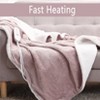 Electric Heated Blanket Throw, Heating Throw with 4 Fast Heating Levels & 4 Hours Auto Off, Machine Washable, Home Office Use, Pink - 4 of 4