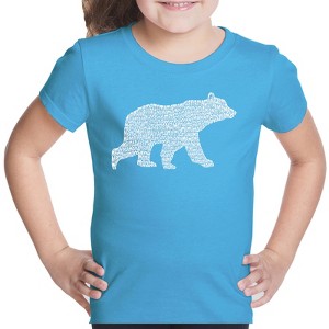 LA Pop Art Girl's Word Art T-shirt - Mama Bear - 1 of 4
