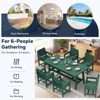 Hyleory HDPE Outdoor Dining Set, 7-Piece Patio Table and Chairs Set, Weather-Resistant Dining Furniture for Garden, Deck, or Patio - 3 of 4
