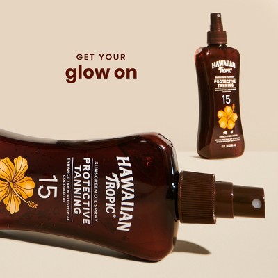 Hawaiian Tropic SPF 15 Protective Tanning Oil Spray with Coconut Oil