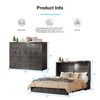 Mjkone Murphy Bed with Foldable Mattress,Modern Cube Cabinet Bed with Storage Drawer & USB Charging Station - 3 of 4