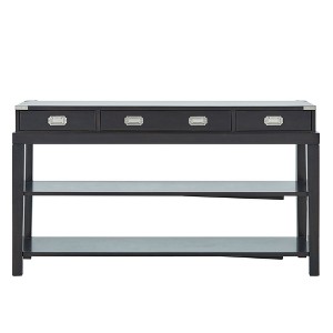 Caldwell Campaign Sofa Table & TV Stand - Black - Inspire Q