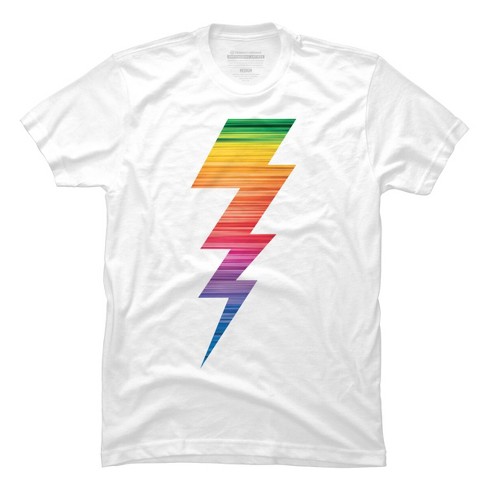 Design By Humans Lightning Bolt Thunder Storm Pride By Heybert00 T-shirt - White - Small : Target