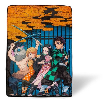 Surreal Entertainment Demon Slayer Fleece Throw Blanket | 45 x 60 Inches