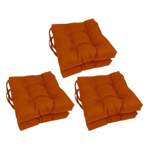 Blazing Needles, 16-inch Spun Polyester Solid Outdoor Square Tufted Chair Cushions (Set of 6) - 1 of 1