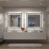 Apmir Super Bright Front & Back LED Lighted Anti-Fog Aluminum Alloy Framed Tempered Glass Bathroom/Vanity Mirror with ETL & 3-Year Warranty - 3 of 4