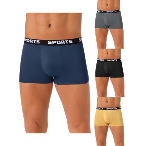 INSPIRE CHIC Men's 4 Pack Lightweight Short Leg Stretch Boxer Briefs - 1 of 4