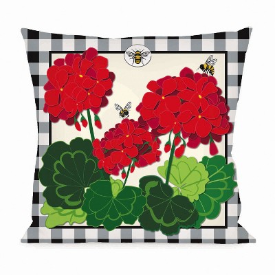 Evergreen Flag Geranium Plaid Interchangeable Pillow Cover Durable and Well Made Home and Garden Dcor For Lawn Patio Yard