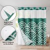 Americanflat 72x75 Hookless Shower Curtain - Abstract Green White Shower Curtain with Sheer Panel, Snap-In Liner, and Grommets - 100% Polyester - 4 of 4