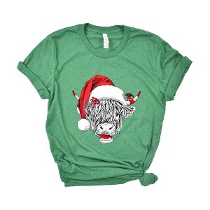 Simply Sage Market Women's Christmas Heifer Short Sleeve Graphic Tee - 1 of 4