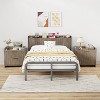 Boersma King Size Headboard Only with Outlets, Wall Mount Wood Fluted Headboard with Storage, Height Adjustable, Storage Rack, Sturdy and Stable - 3 of 4