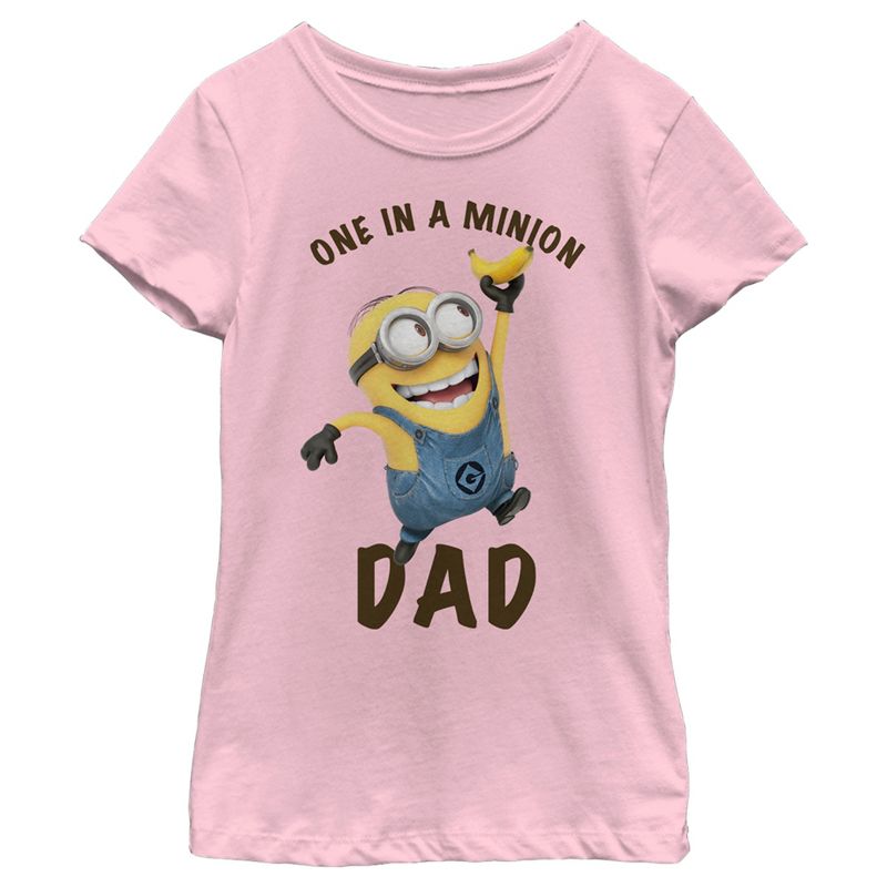 Girl's Despicable Me Dave One in a Minion Dad T-Shirt, 1 of 5