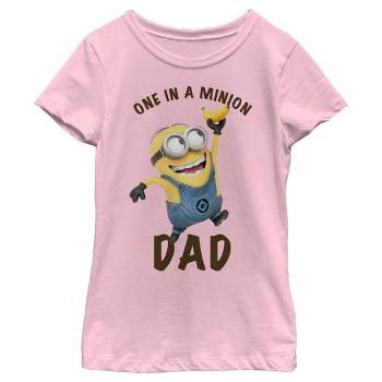 Girl's Despicable Me Dave One in a Minion Dad T-Shirt