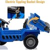 12V Kids Electric Ride on Toy Car, 2-Speed 4WD Ride-on Dump Truck with Remote Control, Automatic Dump Bed, Shovel & Music for Ages 4-8 - 3 of 4