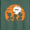 Women's - Peanuts - Trick Or Treat Silhouettes Lightweight French Terry Wide Neck Long Sleeve Shirt - 2 of 4