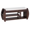 NicBex Modern 42" Storage Bench with Curved Side Panels and Open Shelves for Entryway and Living Room - 4 of 4