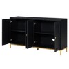 Okak 60" Large Coffee Bar Freestanding Storage for Kitchen, Cabinet Buffet Table with Acrylic Doors - 4 of 4