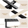 Upholstered Bed Frame, with Height Adjustable Diamond Pattern Headboard, Strong Wood Slat Support, Noise Free, Easy Assembly - 4 of 4