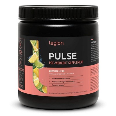 Pulse Natural Pre-Workout Supplement - Lemon Lime - 20 Servings