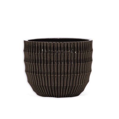 SpassWay 14" Dia Outdoor Indoor Ceramic Planter Pot Decorative Planter with Drainage Hole Patio Flower Pot
