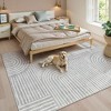 Lahome Abstract Washable Rugs Non Slip Soft Living Room Rugs Ultra-Thin Rainbow Bedroom Rug Non Skid Rug Backing Accent Carpet for Room Office - 2 of 4