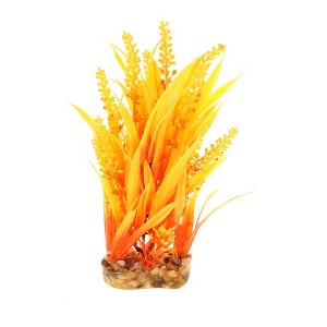Unique Bargains Aquarium Plants Decorations Artificial Aquatic Plant Orange 7.48" 1 Pcs - 1 of 4