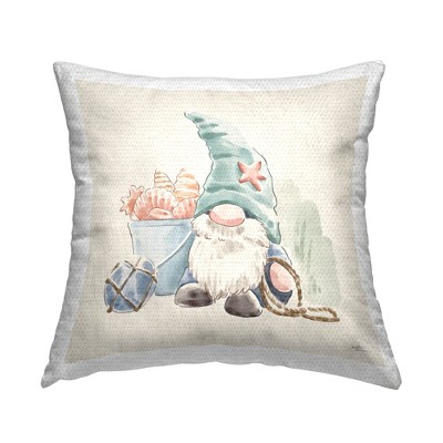 Stupell Industries Summertime Gnome Beach Shells, 18 x 18
