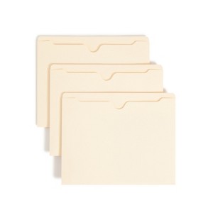 Smead File Jacket, Reinforced Straight-Cut Tab, Flat-No Expansion, Letter Size, Manila, 100 per Box (75500) - 1 of 4