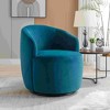 CAVINAS Teddy/Velvet Swivel Accent Chair,Barrel Chair with Wooden Frame and Swivel Base,Modern Upholstered Swivel Living Room Chairs for Living Room - 2 of 4