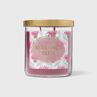 15.1oz Lidded Glass Jar 2-Wick Bergamot Bliss Candle - Opalhouse™