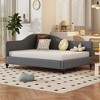 NicBex Twin/Full Size L-Shaped Linen Daybed with Solid Wood Legs for Bedroom,Living Room,Apartment - 2 of 4