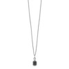 Black Bow Jewelry Black & White Diamond Small Rectangle Necklace in Sterling Silver - 2 of 4