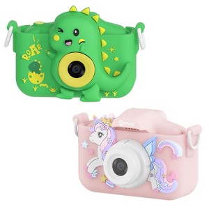 Contixo KC3 Kids Camera 2-Pack – 1080p, Dual Lens, 2" Screen, 16GB Cards, Rechargeable, Fun Silicone Covers - 1 of 1