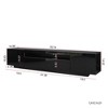 NicBex TV Stands for 80 inch TV,LED Light Entertainment Center with Storage Drawers,TV Console for Living Room, Bedroom, Home,Black - 3 of 4